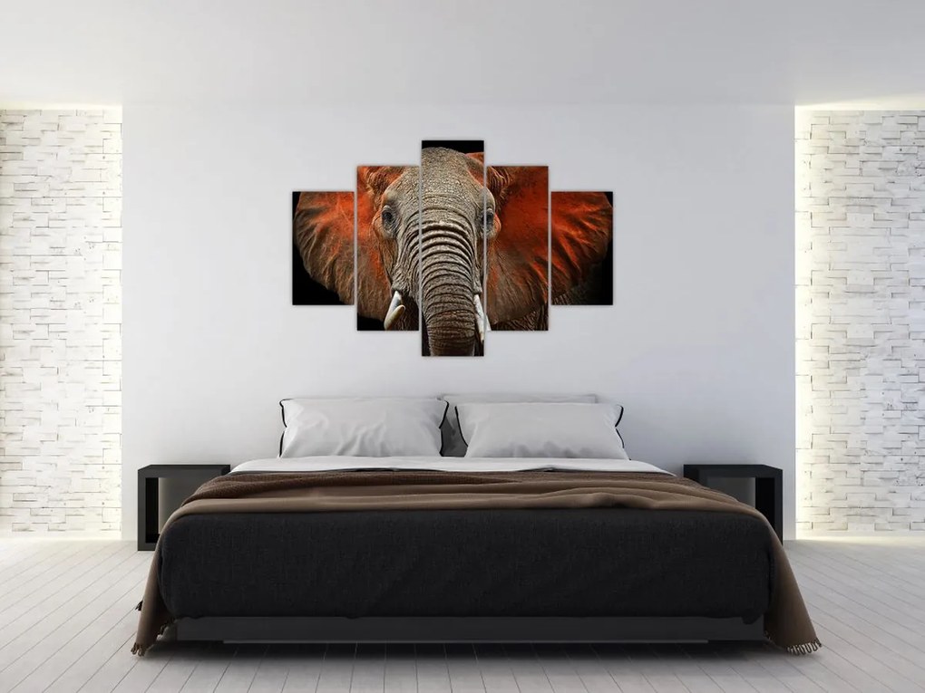 Tablou - Elefanți cu Tsavo (150x105 cm)