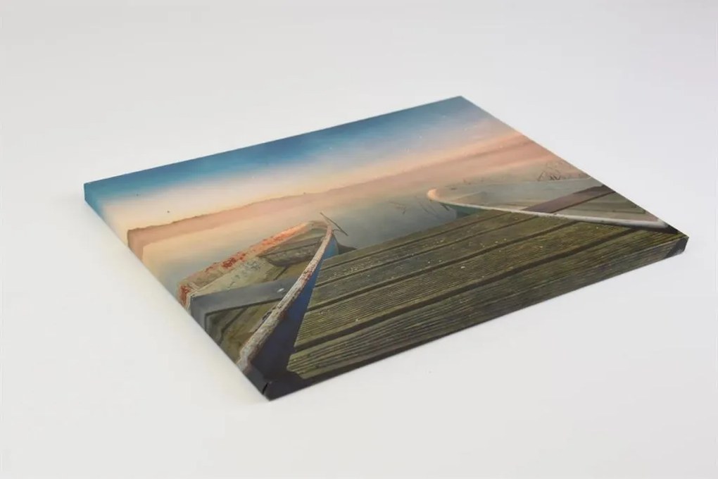 Pictură pe perete Mol cu bărci, LED cu cronometru, 30 x 40 c