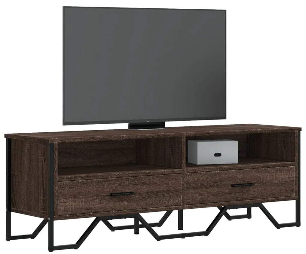 vidaXL Dulap TV, stejar maro, 122x34x41 cm, lemn prelucrat