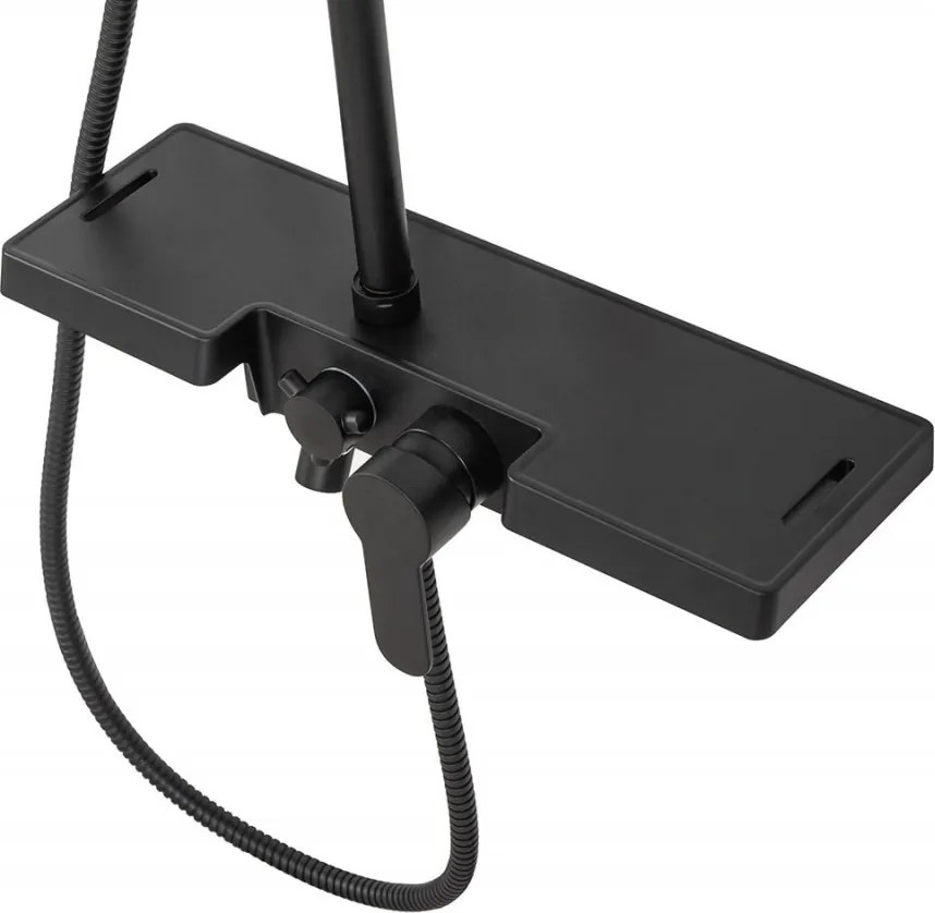 Baterie pentru dus Vigo negru mat - H99 cm