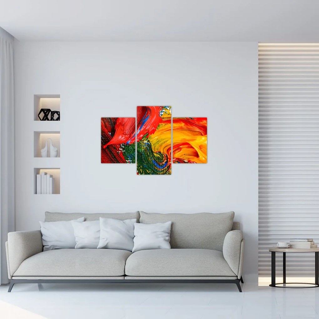 Tablou - Abstractizare albăstrire cu o perie (90x60 cm)