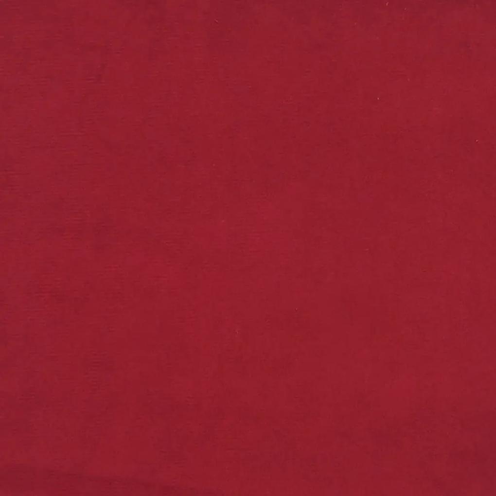 Taburet, rosu vin, 45x29,5x39 cm, catifea Vinsko rde  a in rjava