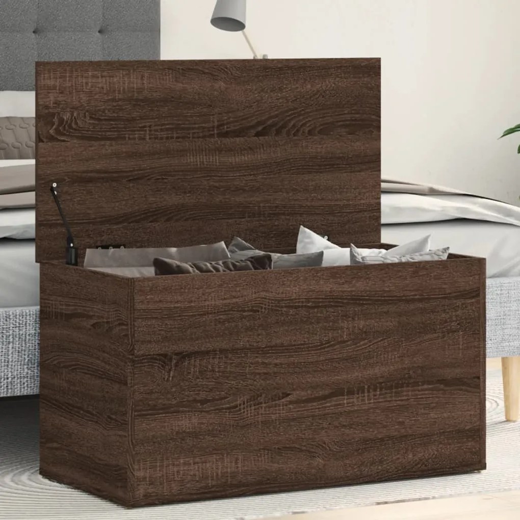 815194 vidaXL Cufăr de depozitare, stejar maro, 84x42x46 cm, lemn compozit