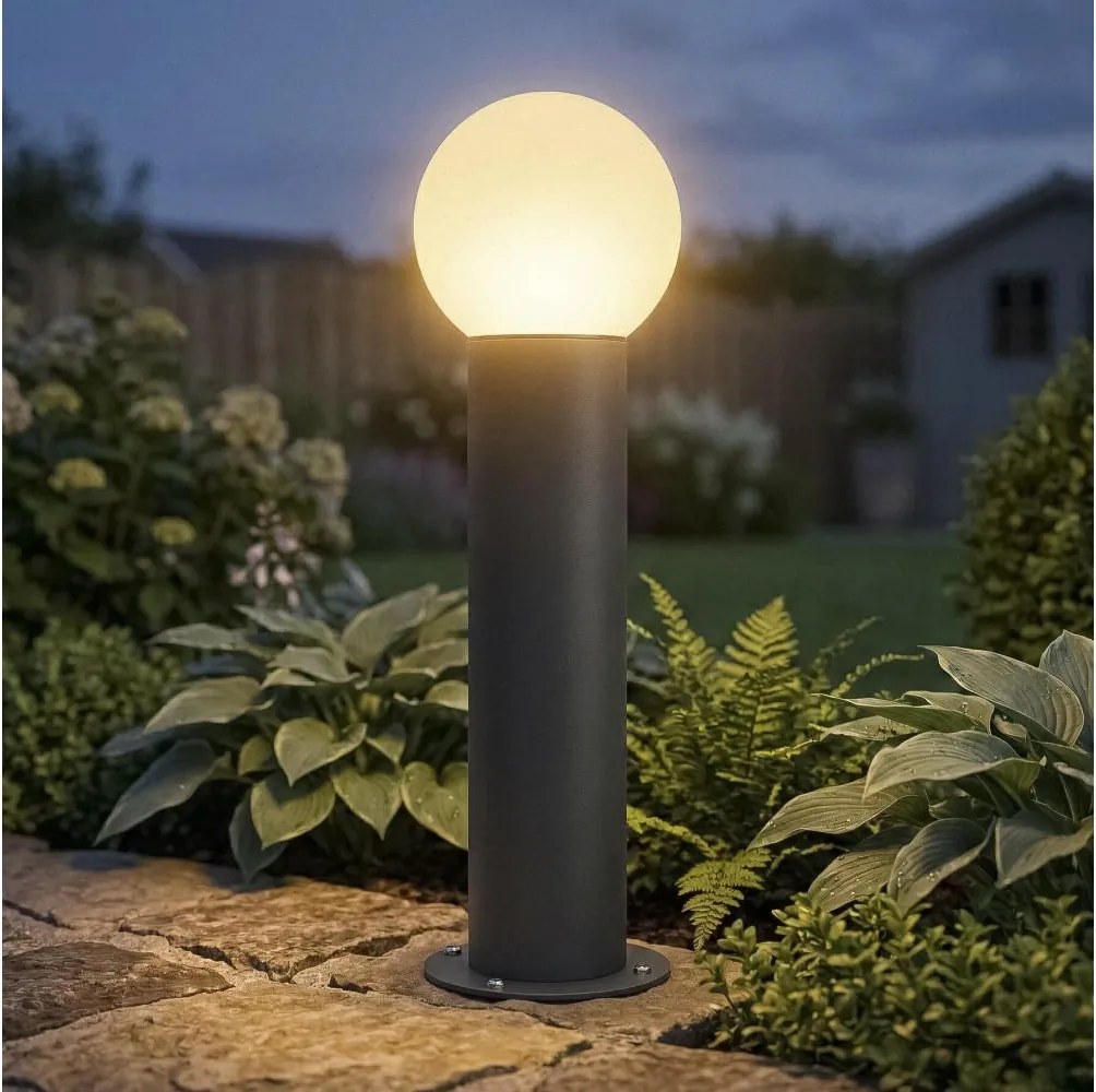 Kanlux 46085 - Lampă de exterior STONO 1xE27/15W/230V 80 cm IP65 antracit