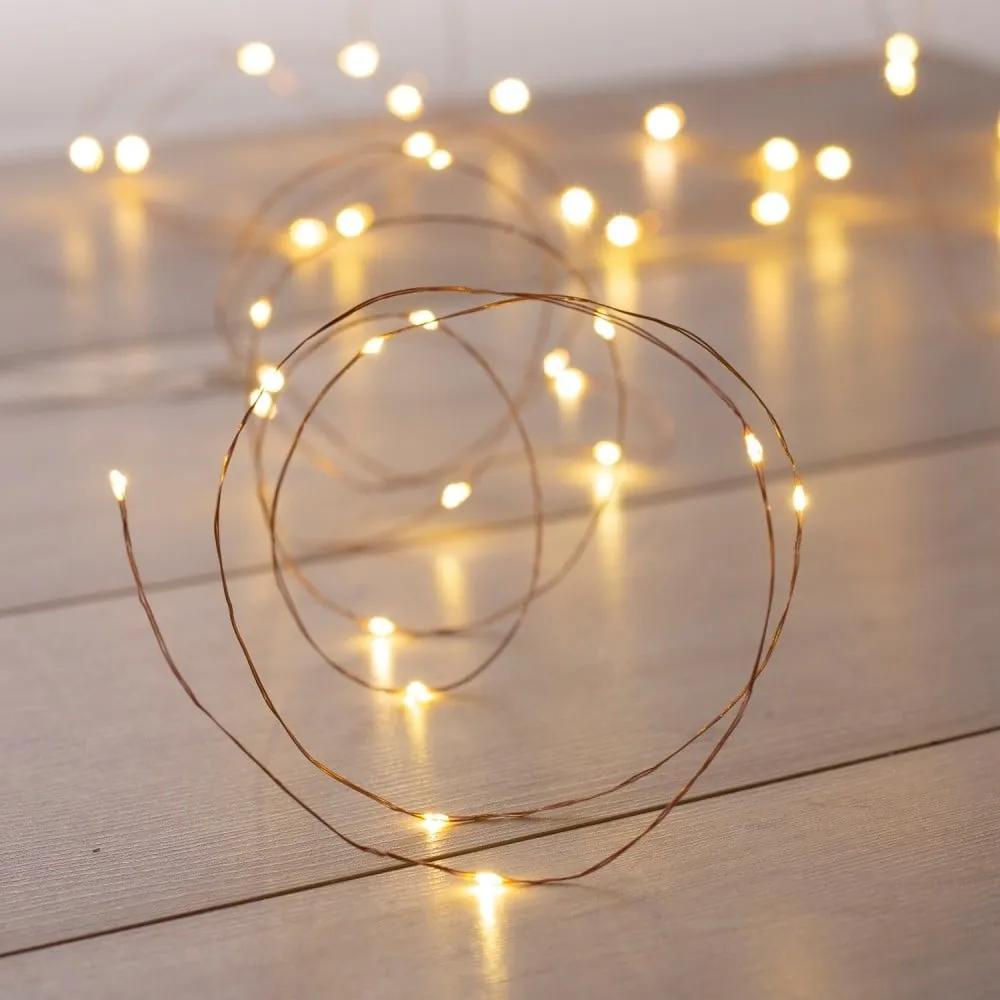Ghirlanda luminoasă cu LED DecoKing Simple Chain, lungime 10,3 m, arămiu