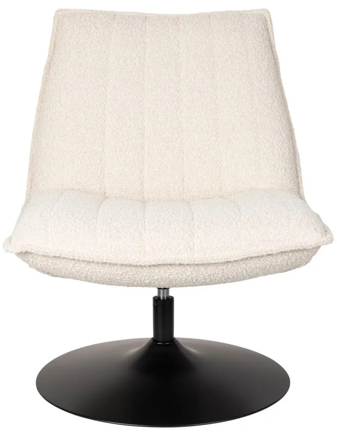 Fotoliu alb cu tapițerie din stofă bouclé Jax – White Label