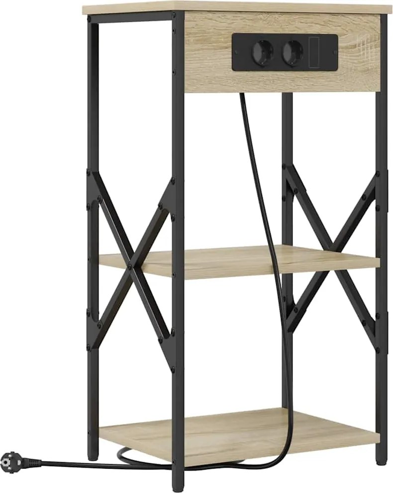 vidaXL Dulap de noapte Stejar Sonoma 41 x 31 x 76 cm Lemn compozit