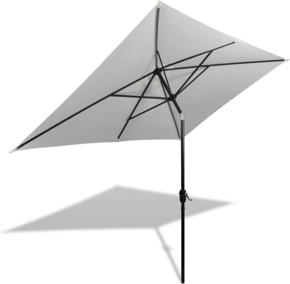 Umbrela de soare dreptunghiulara 200 x 300, Alb nisip