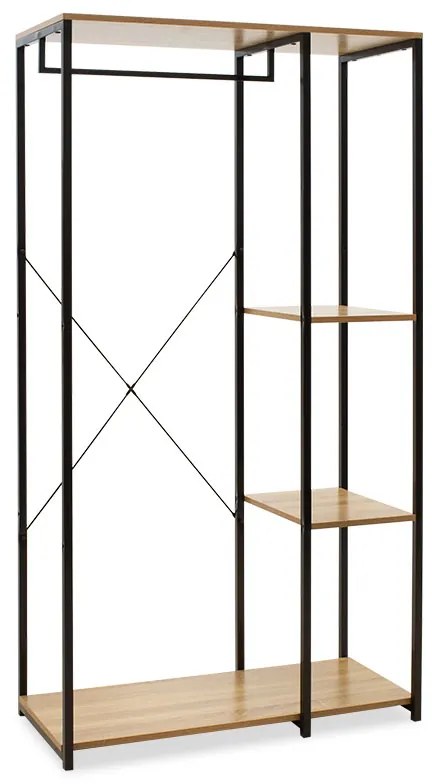 Mobilier Intrare Ruben Cadru Metalic  Stejar-Negru