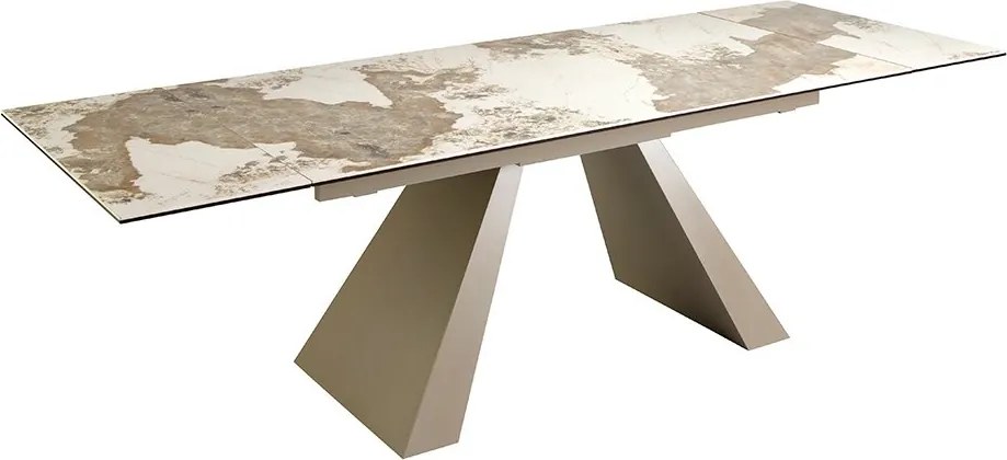 Masa extensibila deosebita design LUX Porcelain Marble 180-260x90cm