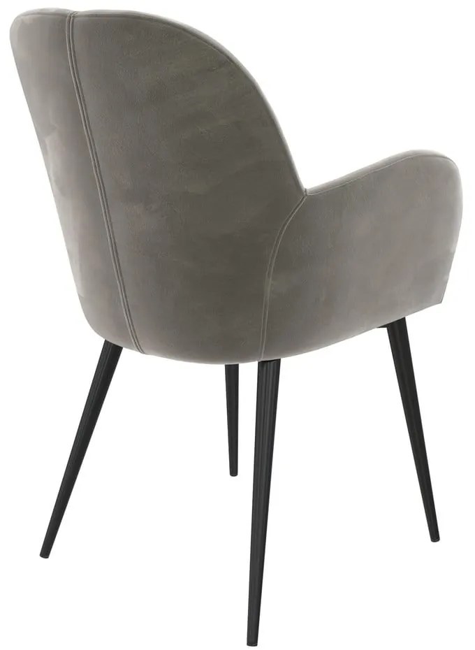 Scaun de sufragerie gri tapițat Fitz – Støraa