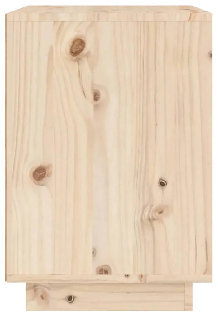 Noptiere, 2 buc., 40x35x50 cm, lemn masiv de pin 2, Maro