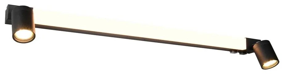 Aplică de perete negru-mat LED Enrico – Trio