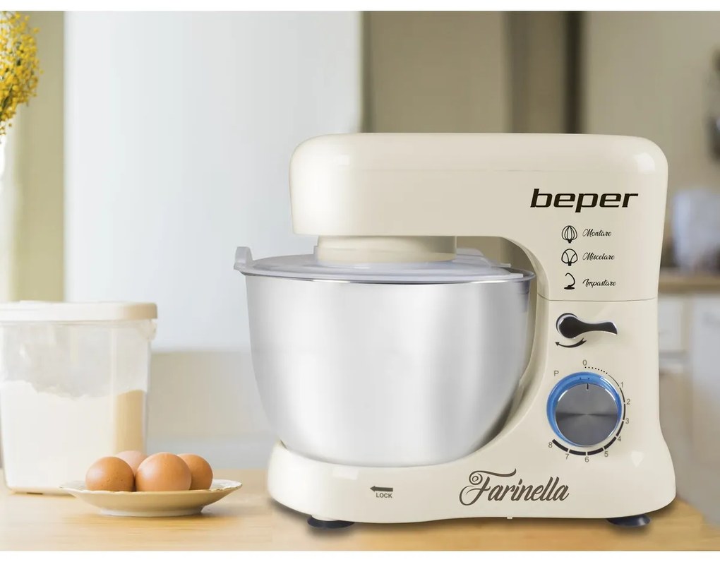 Robot de bucătărie Beper BP200, bej