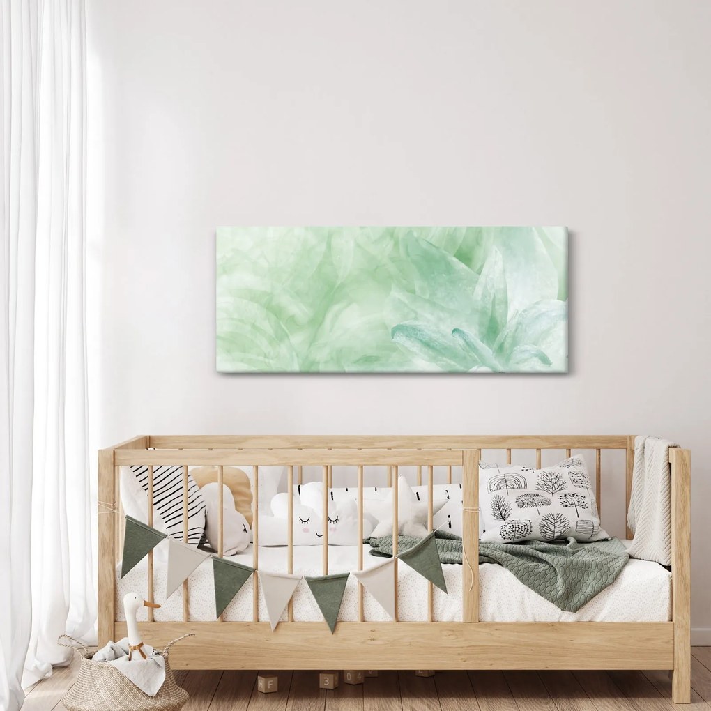 Tablou - Floare verde (120x50 cm)