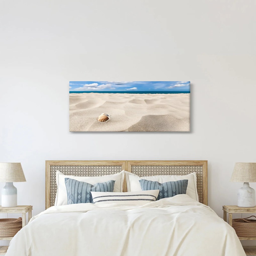 Tablou - Scoici pe plajă (120x50 cm)