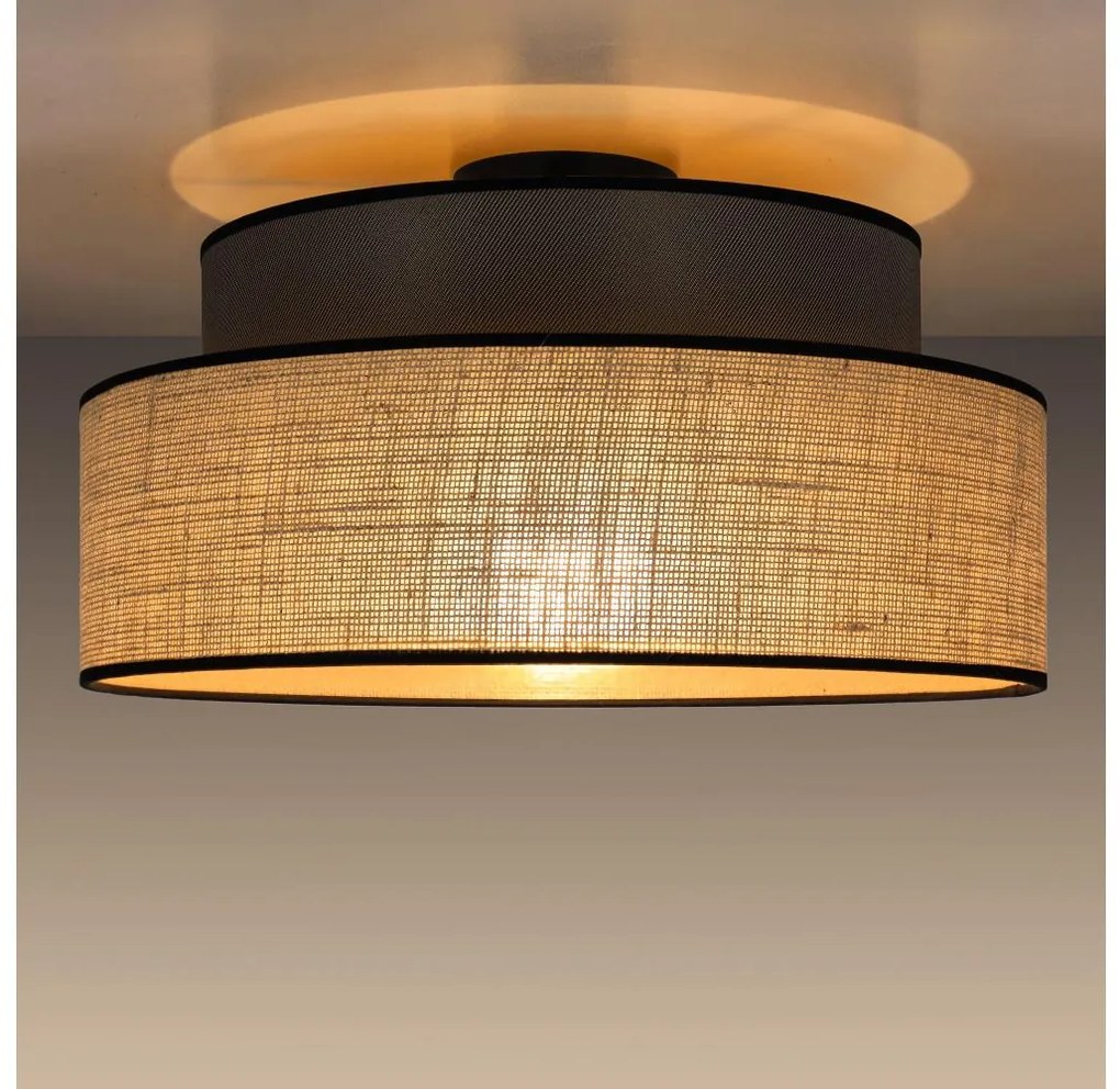 Plafonieră BOHO 1xE27/60W/230V maro/bej