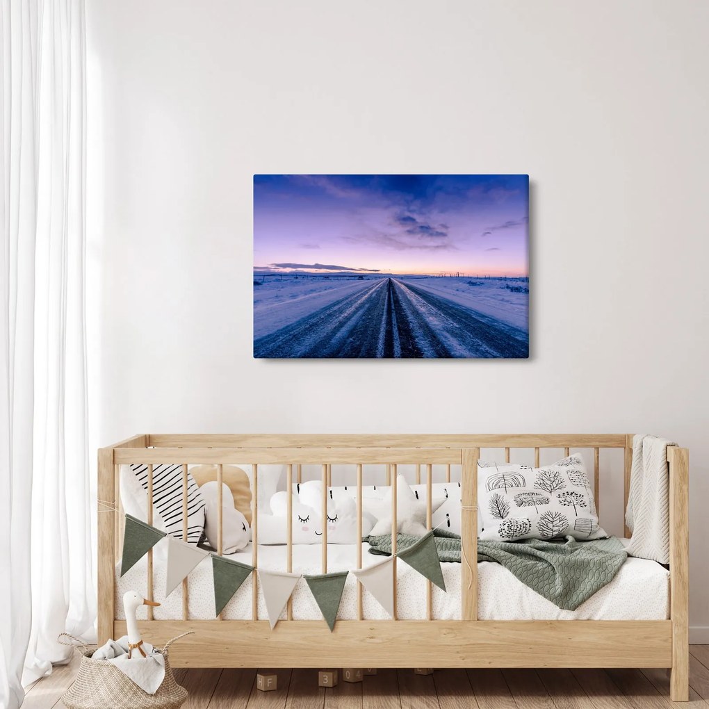 Tablou - autostrada iarna (90x60 cm)