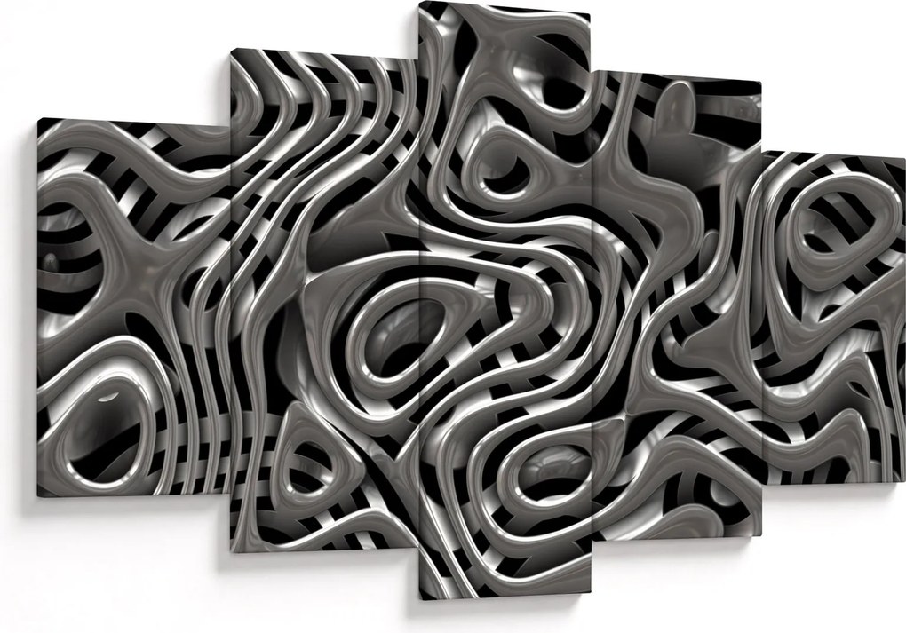 Tablou - Abstractizare metalică (150x105 cm)
