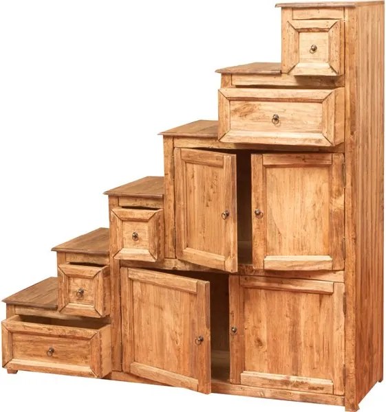 Comoda mare tip scara, L140 42 H142 cm, stanga