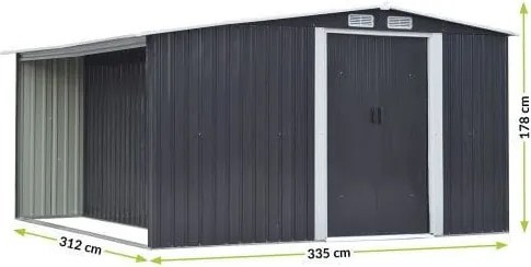 Cutie de scule de grădină MIR1008 SK cu compartiment pentru depozitarea lemnelor