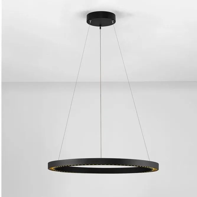 Lustra suspendata LED design circular DEOS negru NVL-9030894