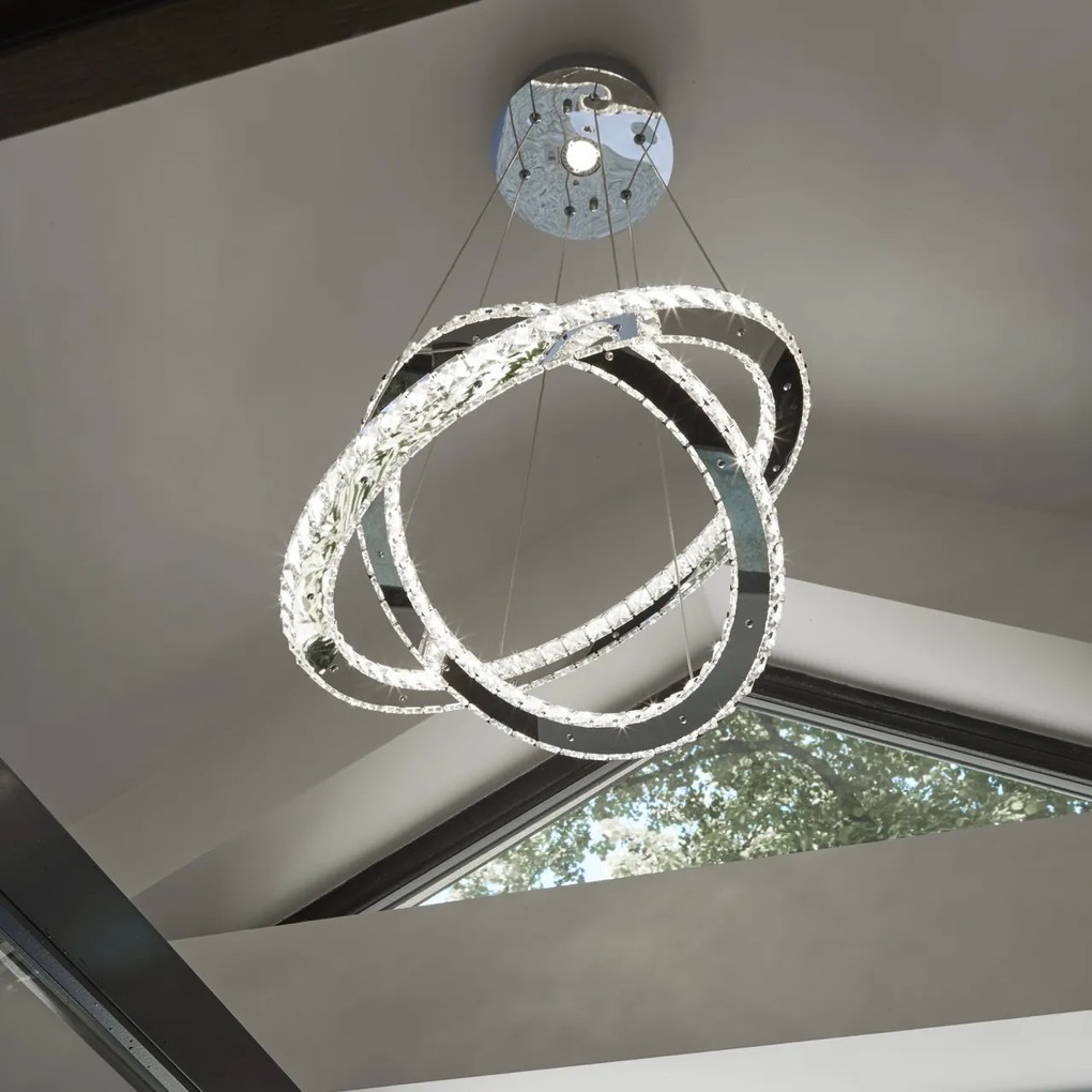 Lustra LED suspendata design elegant Clover 28W 8757-168CC SRT
