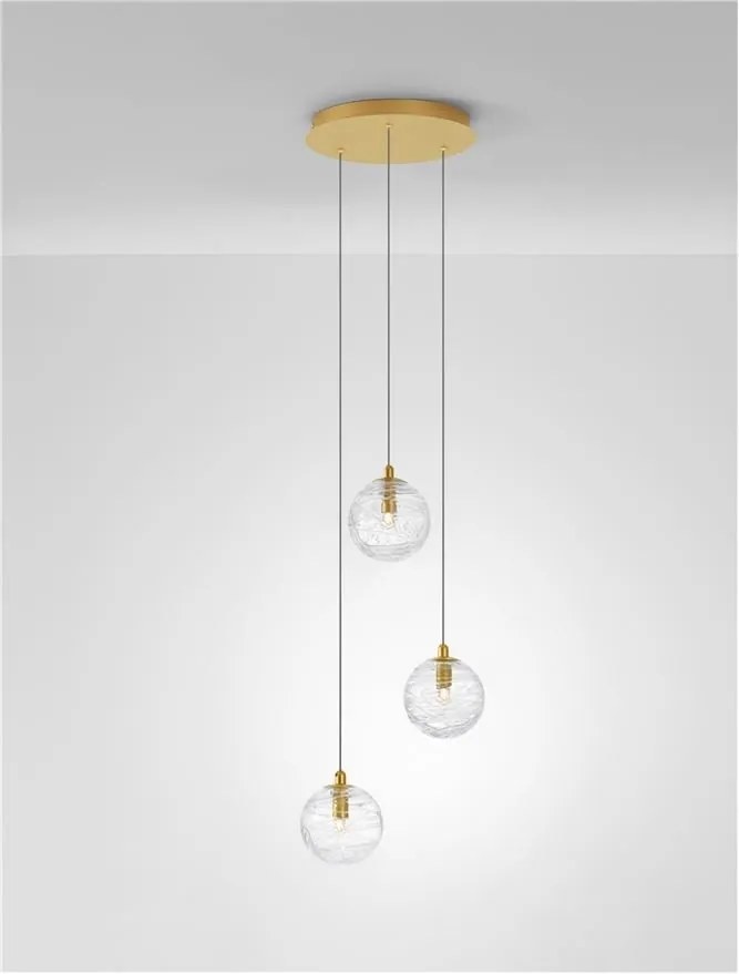 Lustra moderna cu 3 Pendule design decorativ COEN auriu