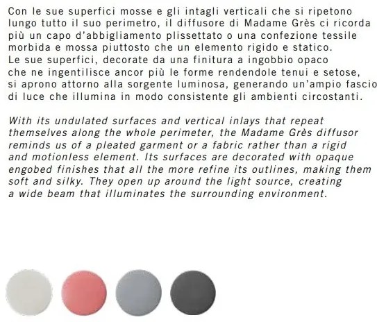 Plafoniera design italian realizat manual din ceramica MADAME GRES Large