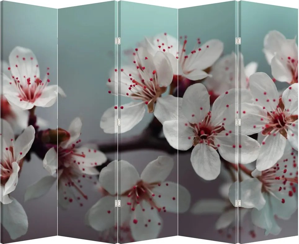 Paravan - Floare - roșie (210x170 cm)