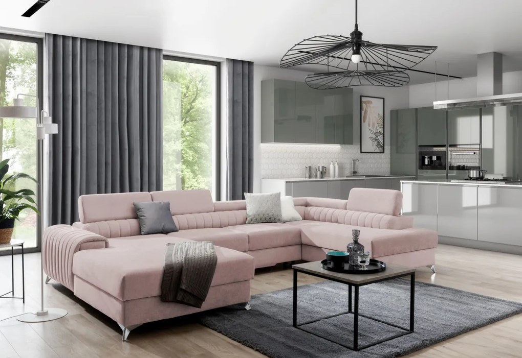 Supermobel Canapea in forma de U LACANTE, 354x92x202, Gojo 40, stanga