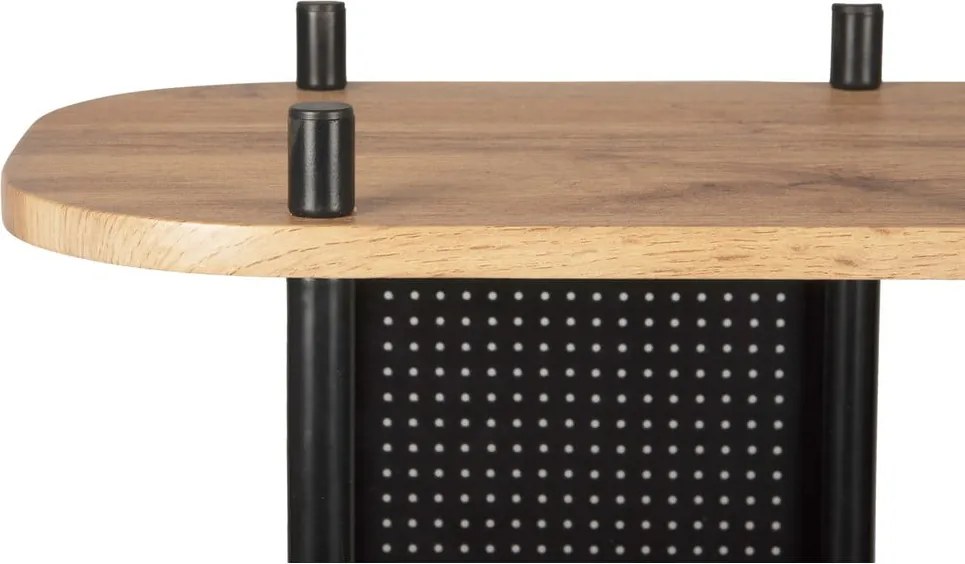 Etajeră din oțel Leitmotiv Sole, 80 x 83,5 cm, negru