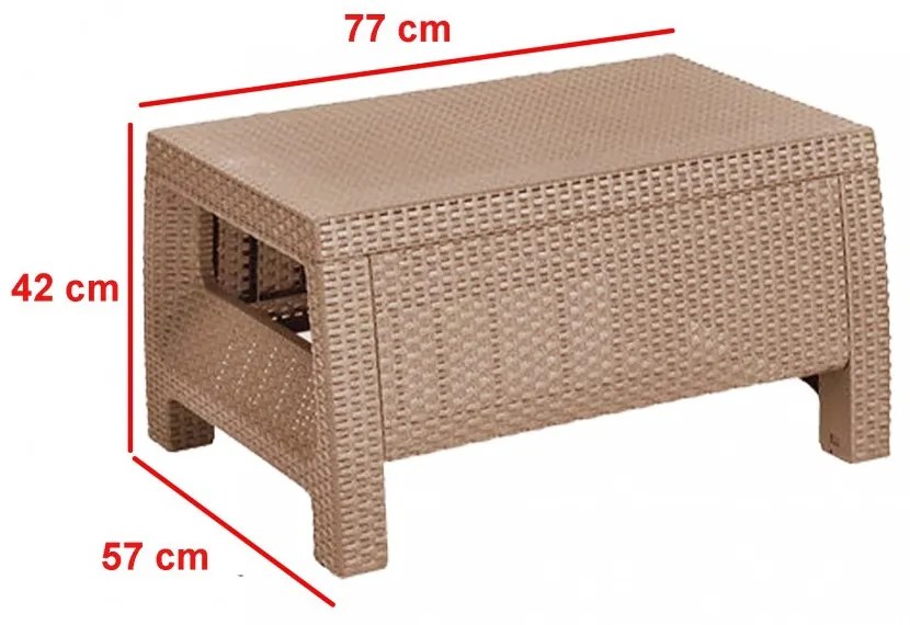 Set mobilier de grădină pentru balcon Corowa, culoare cappuccino
