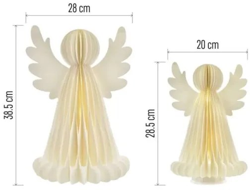 Decorațiune de Crăciun LED 20xLED/6xAA îngeri