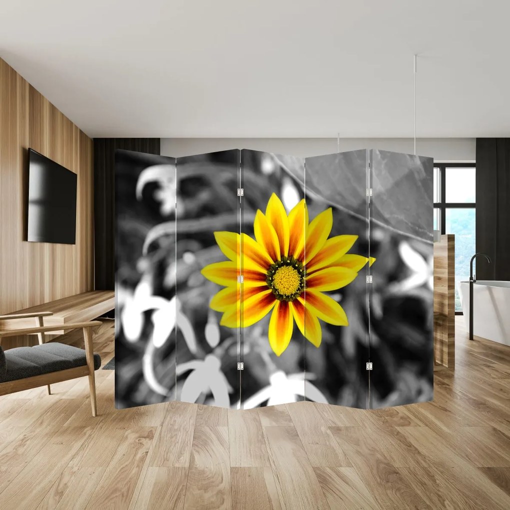 Paravan - Floare galbenă (210x170 cm)
