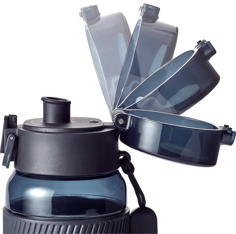 Sticla pentru apa Zwilling 1024176, 680 ml, Tritan, Rezistenta la impact si varsare, Filtru fructe, Fara BPA, Negru