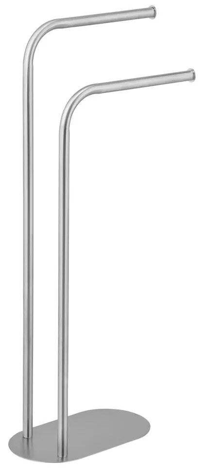 Suport pentru prosoape argintiu mat din oțel inoxidabil Levante – Wenko