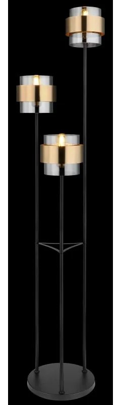 Lampadar, lampa de podea design modern MILLEY negru, auriu