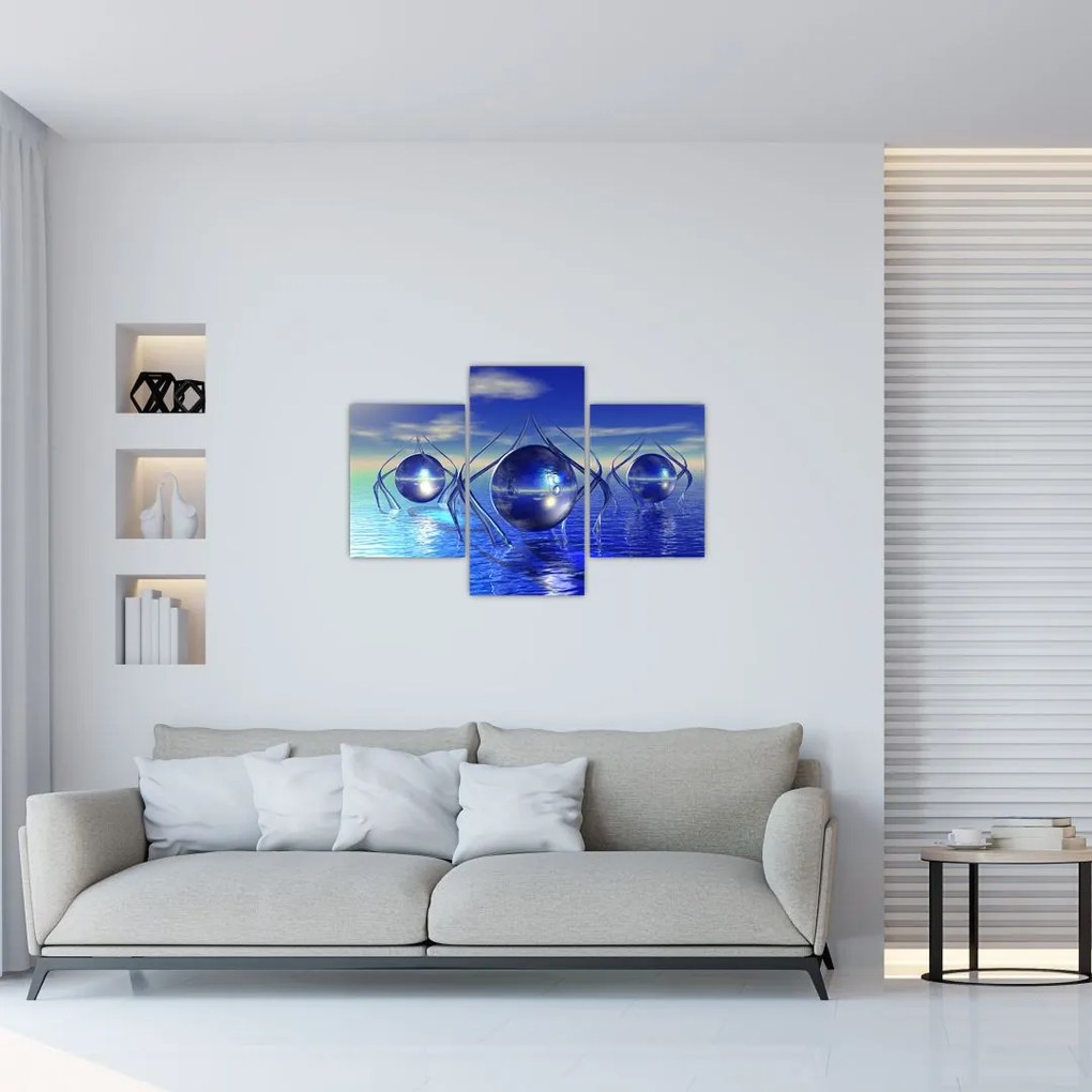 Tablou cu abstracție - apa (90x60 cm)