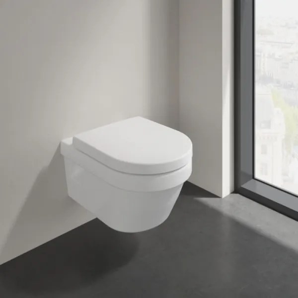 Capac WC Villeroy & Boch ARCHITECTURA, cu închidere lentă, alb - 98M9C101