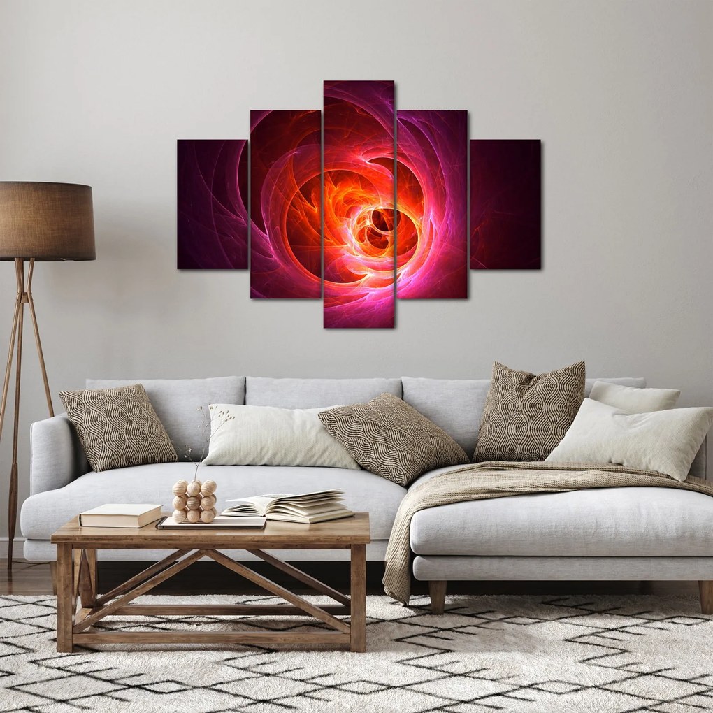 Tabloul modern cu abstracțiune roz (150x105 cm)