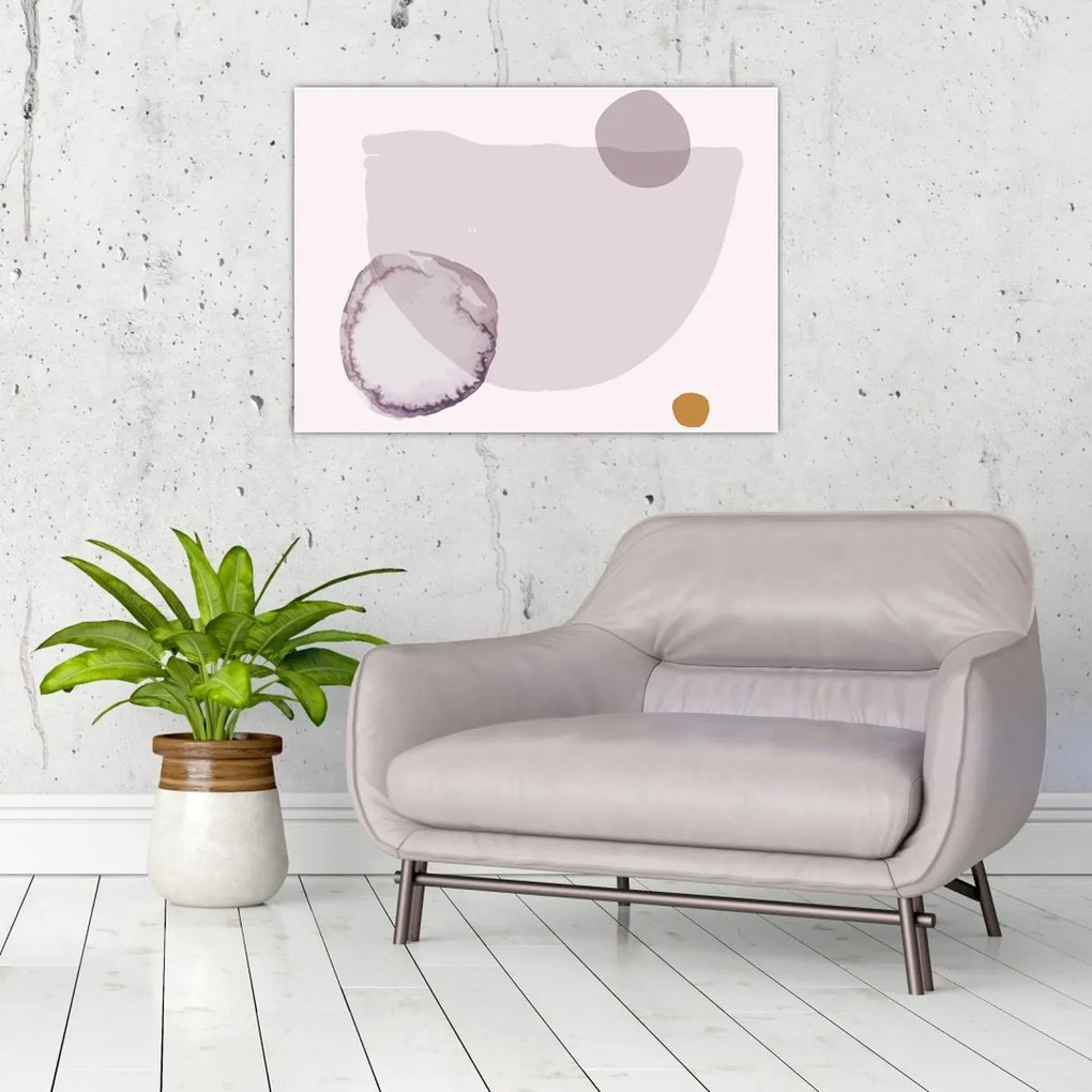Tablou pe sticlă - Minimalism violet N⁰2 (70x50 cm)