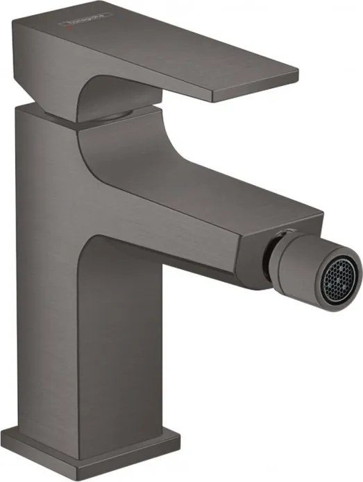 Baterie bideu cu ventil push-open, Hansgrohe Metropol, negru periat, 32520340
