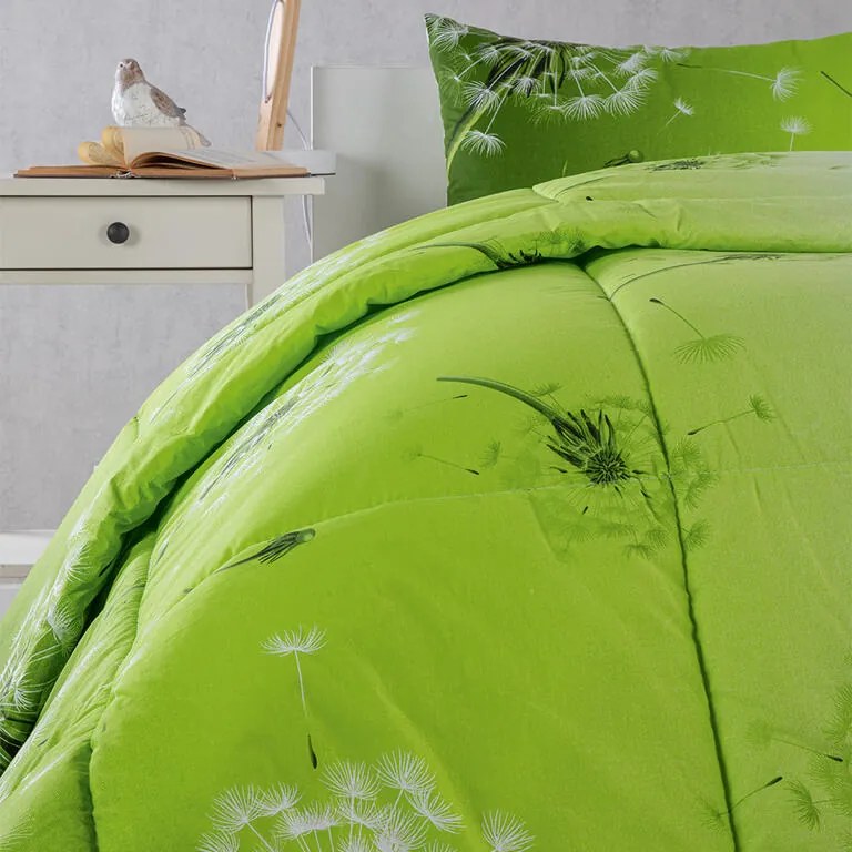 Set de vară pernă şi pilotă PĂPĂDIE verde