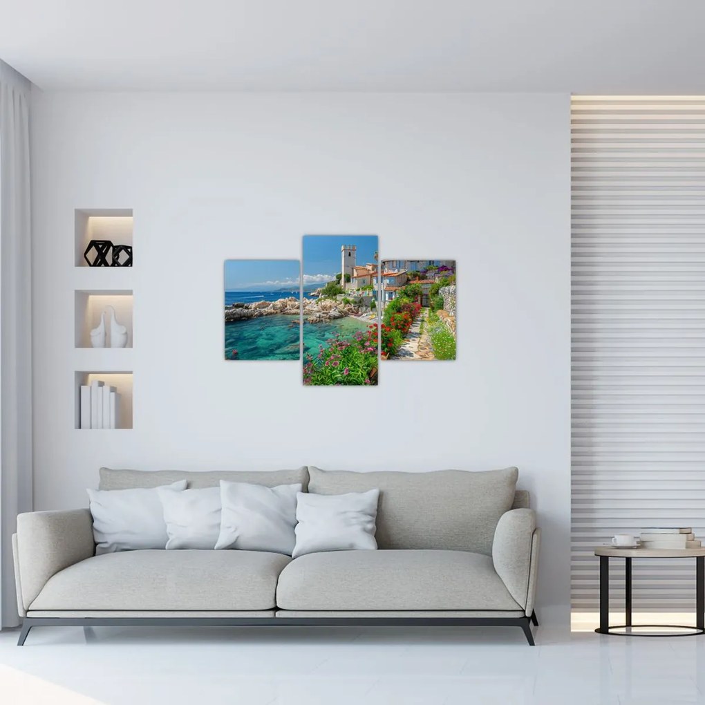 Tablou - Sat pitoresc de coastă (90x60 cm)