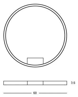 Plafoniera LED dimabila design slim Ridley aurie D-60cm