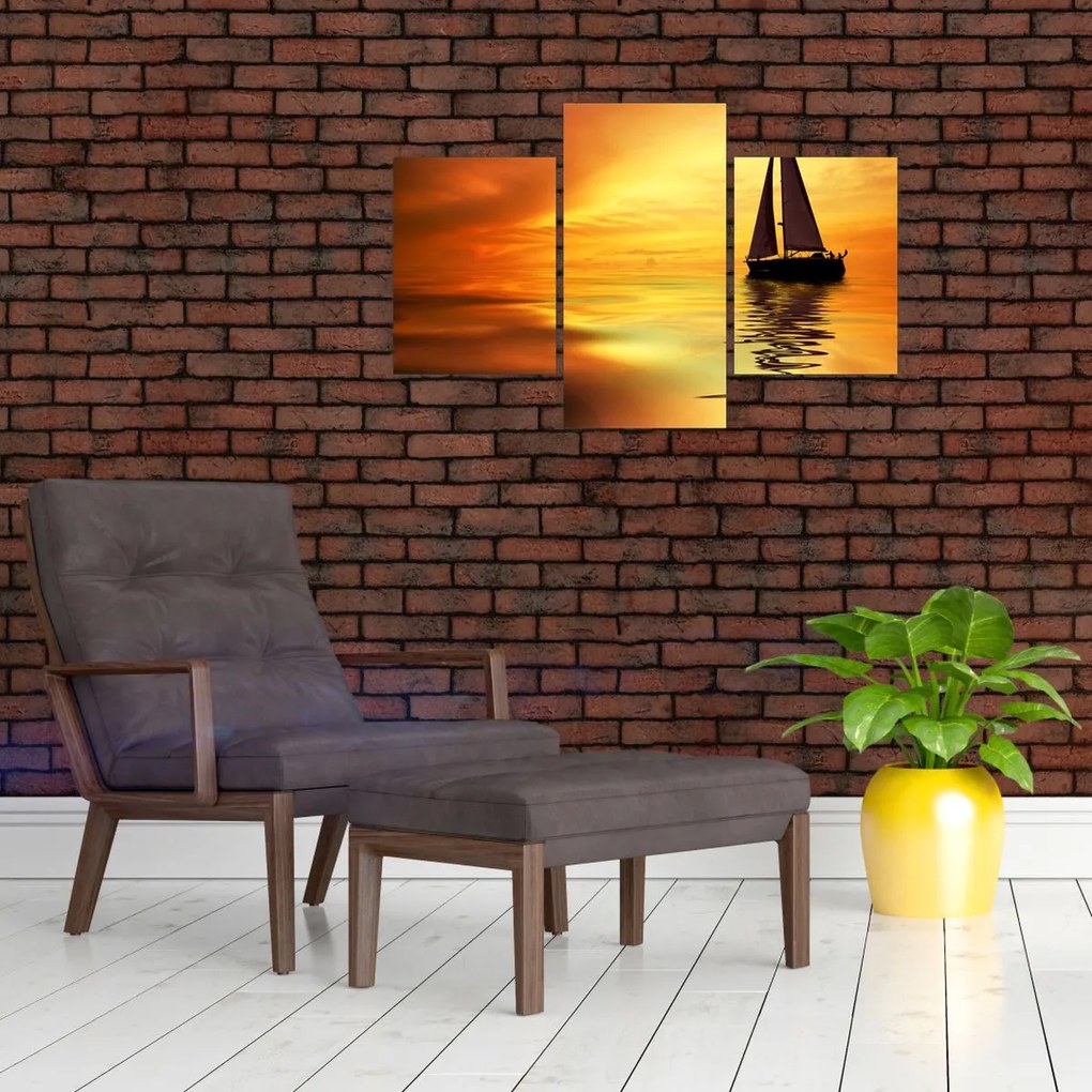 Tablou - Sailboat la apus de soare (90x60 cm)