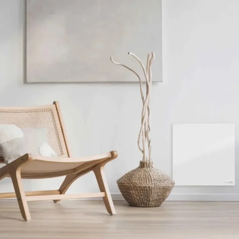 Convector electric de perete AENO AGH0011S, 500W, 12 m², LED, Wi-Fi, Senzori de inclinare si cadere, IP24, Alb