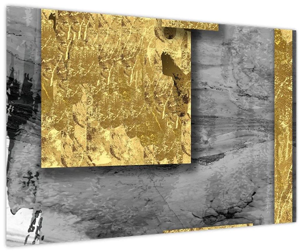 Tablou - Pătrate de aur N⁰2 (90x60 cm)