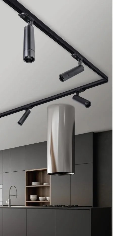 Spot LED directionabil pe sina GALILEO TRACK 3Line CCT 15W negru